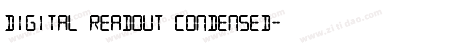 Digital Readout Condensed字体转换